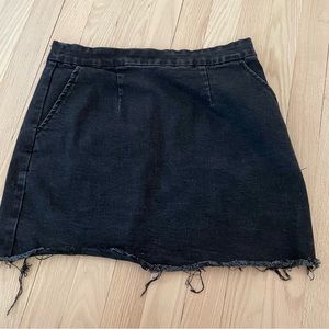Faded black denim mini Skirt L